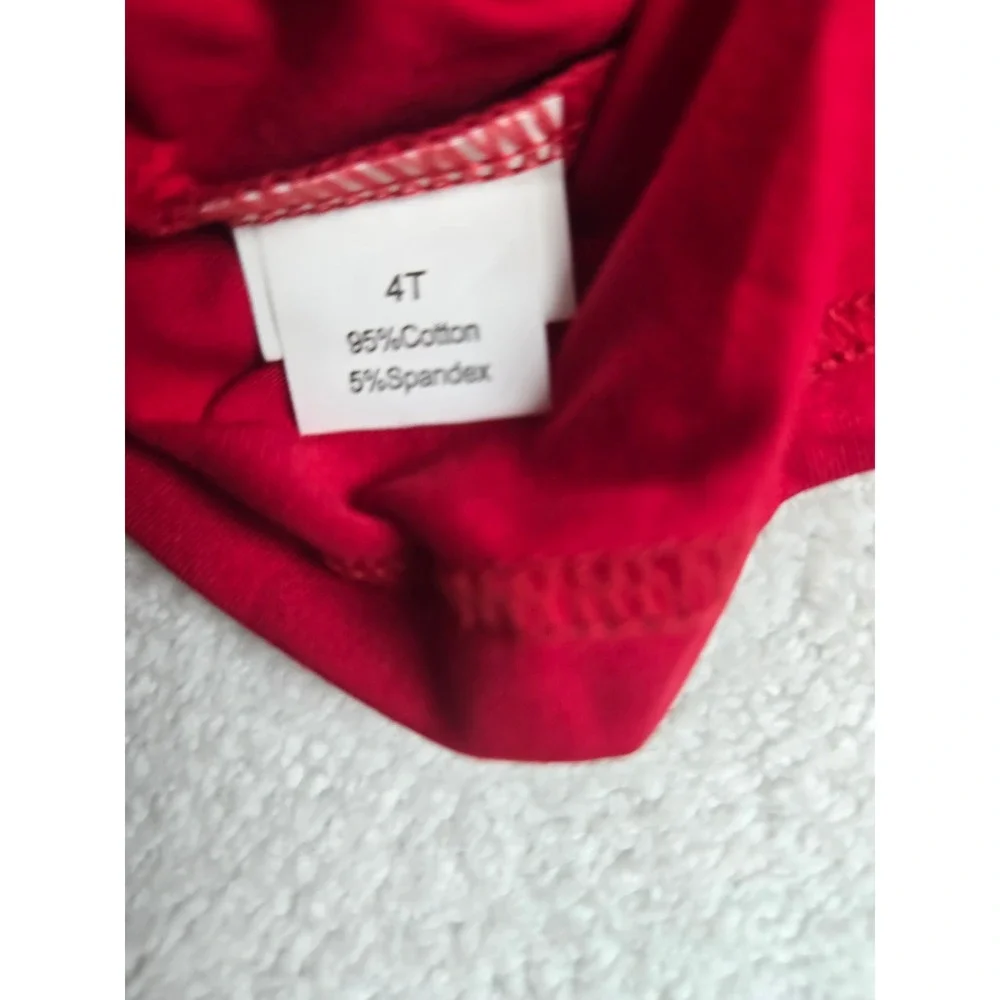Quinn & Friends Toddler Girls Red Bulldog Plaid Ruffle Top & Bloomers Set 4T NEW